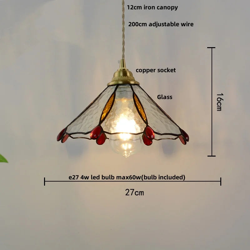DecorBites™ Blue Glass LED Pendant Lamp: Nordic Modern Hanging Light.