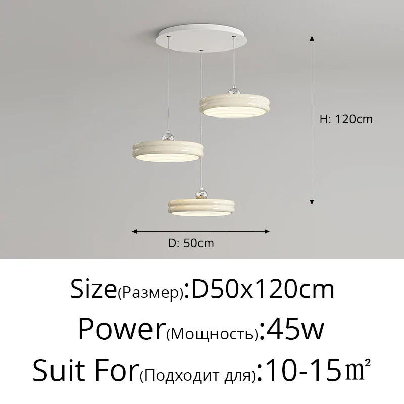 DecorBites™ Circular Dimmable Pendant Light Modern Chandelier for Dining Room, Kitchen Island