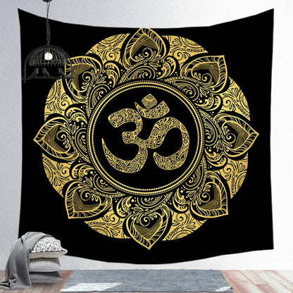 Decobites Psychedelic Mandala Sun Moon Tapestry Wall Hanging for Home Decor