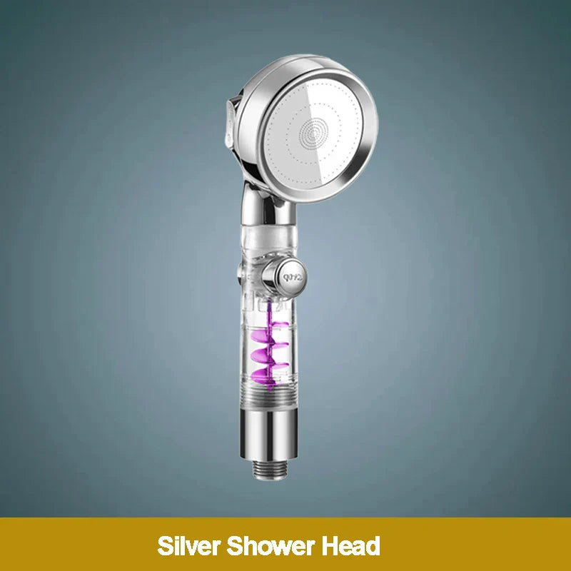 Cabezal de ducha de alta presión DecorBites™ de 3 funciones con filtro y rociador de mano