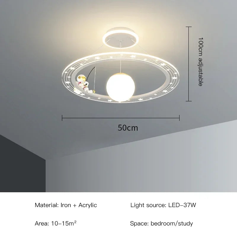 DecorBites™ LED Chandelier for Boy's Room with Remote Control and Modern Design