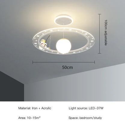 DecorBites™ LED Chandelier for Boy's Room with Remote Control and Modern Design