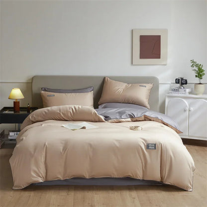 Decobites 100% Egyptian Cotton Solid Color Bedding Set - Queen King Single Size