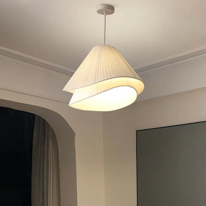 DecorBites™ Cream Fabric LED Pendant Chandelier for Nordic Minimalist Home Decor