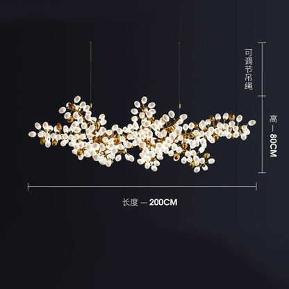 DecorBites™ Gold Grape Luxury Glass Pendant Chandeliers for Living Room and Kitchen