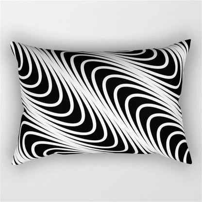 طقم غطاء وسادة للخصر بتصميم هندسي مموج من DecorBites™