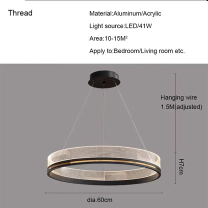 DecorBites™ Black/Gold LED Pendant Lights | Modern Design for Home Lighting Decoration