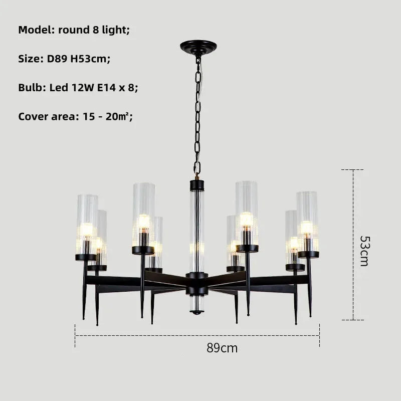 DecorBites™ Gold Metal Glass LED Pendant Lights Chain Hanging Lamp