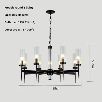 DecorBites™ Gold Metal Glass LED Pendant Lights Chain Hanging Lamp