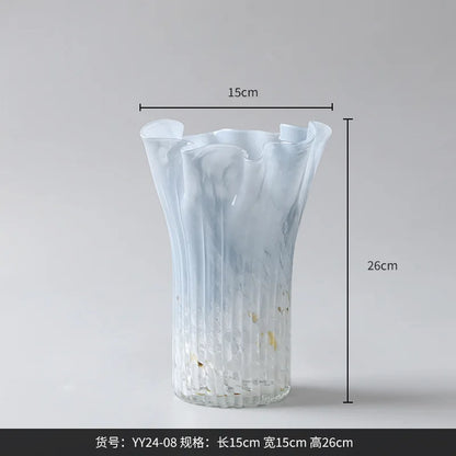 DecorBites™ Golden Trumpet Ceramic Flower Vase Home Decoration Accessories