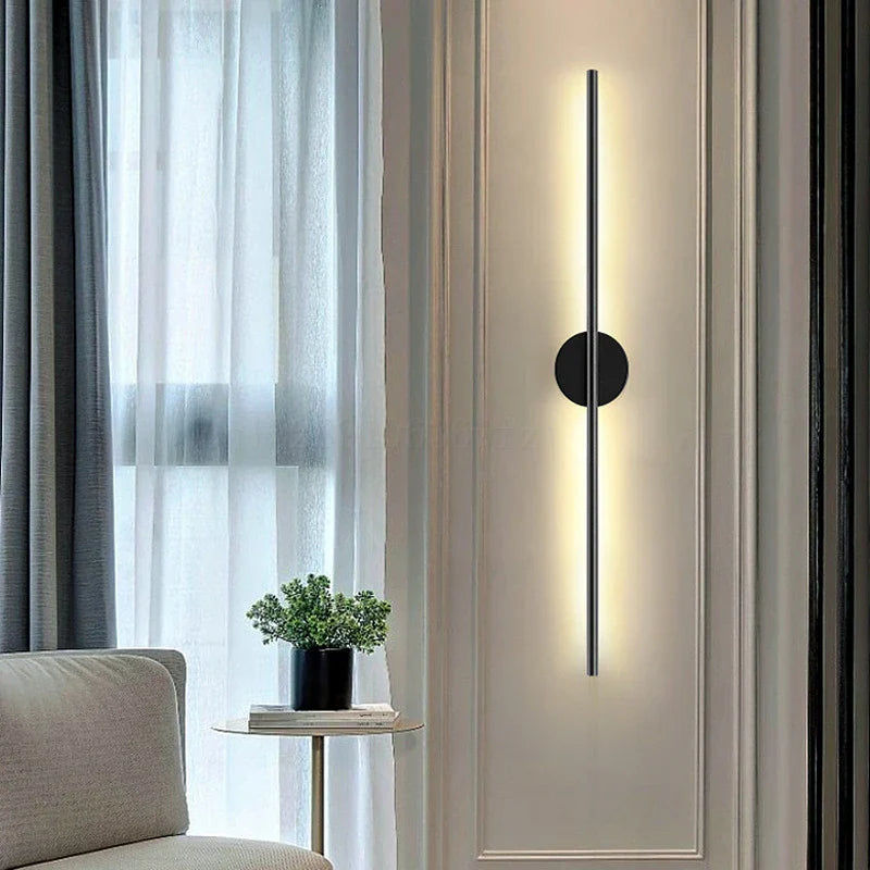 Aplique de pared LED lineal DecorBites™, moderno y minimalista, con luz ascendente y descendente, ideal para baño, mesilla de noche y espejo.