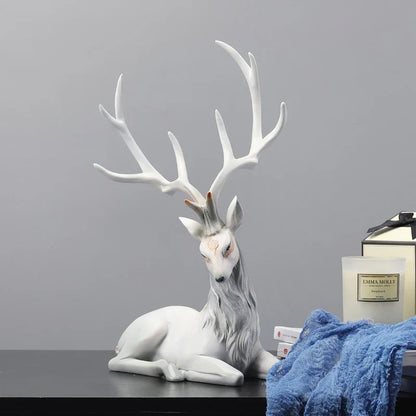 DecorBites™ Deer Sculpture: High-End Resin Elk Figurine for Luxury Home Decor