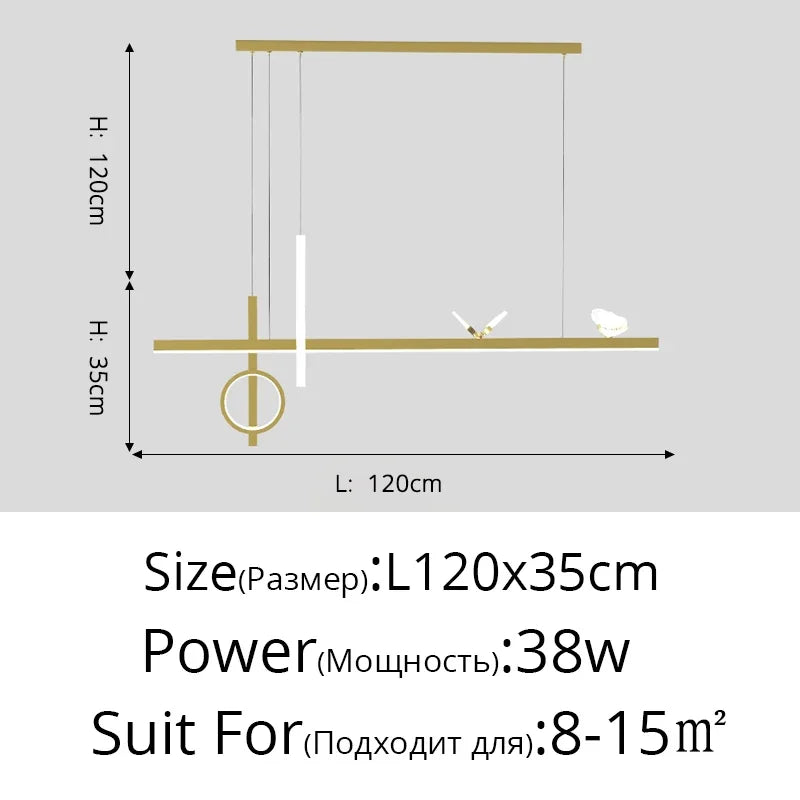 DecorBites™ LED Pendant Lights: Remote Controlled Modern Lighting for Home Décor