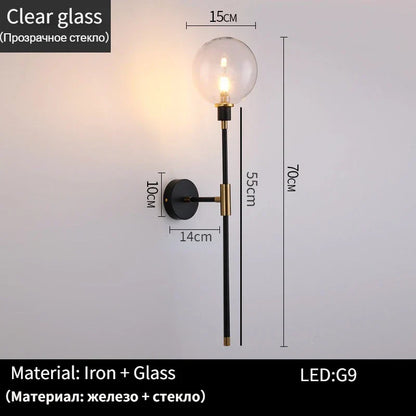 DecorBites™ Glass Ball Wall Lamp for Modern Home Decor & Lighting Fixture