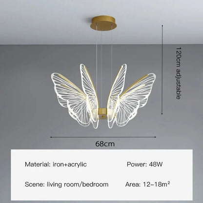 Lámparas de araña LED con forma de mariposa DecorBites™: Luminarias modernas para la decoración del hogar