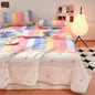 Decobites Cool Feeling Silky Summer Comforter & Latex Fitted Sheet Set