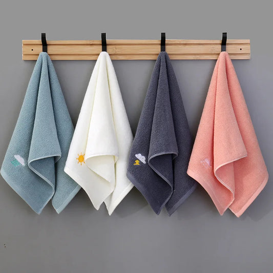 منشفة ديكوربايتس™ للأطفال من القطن المطرز بنقشة الطقس - عمامة عالية الجودة للوجه والشعر