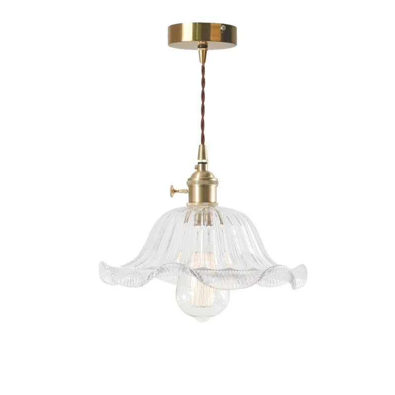 DecorBites™ Glass Flounce LED Pendant Light - Stylish Nordic Design