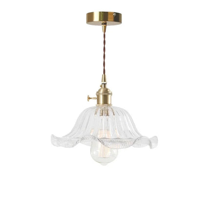 DecorBites™ Glass Flounce LED Pendant Light - Stylish Nordic Design