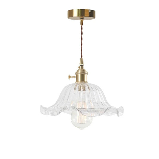 DecorBites™ Glass Flounce LED Pendant Light - Stylish Nordic Design