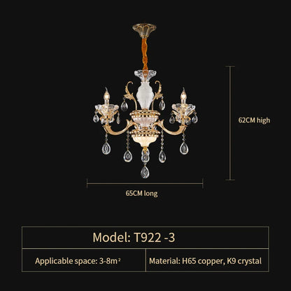 DecorBites™ Elegant Crystal Chandelier for Living Room, Dining Room, and Bedroom