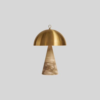 DecorBites™ Elegant Natural Marble Table Lamps with Copper Stone Base