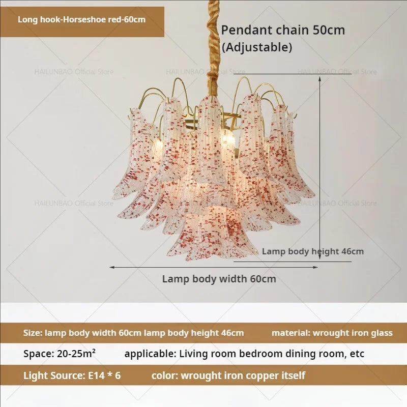 DecorBites™ Crystal Chandelier: French Light Luxury Retro Color Living Room Villa Dining Room Lamps
