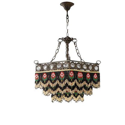 DecorBites™ French Brass Crystal Chandelier - Classic European Hanging Lamps for Living Room & Bedroom
