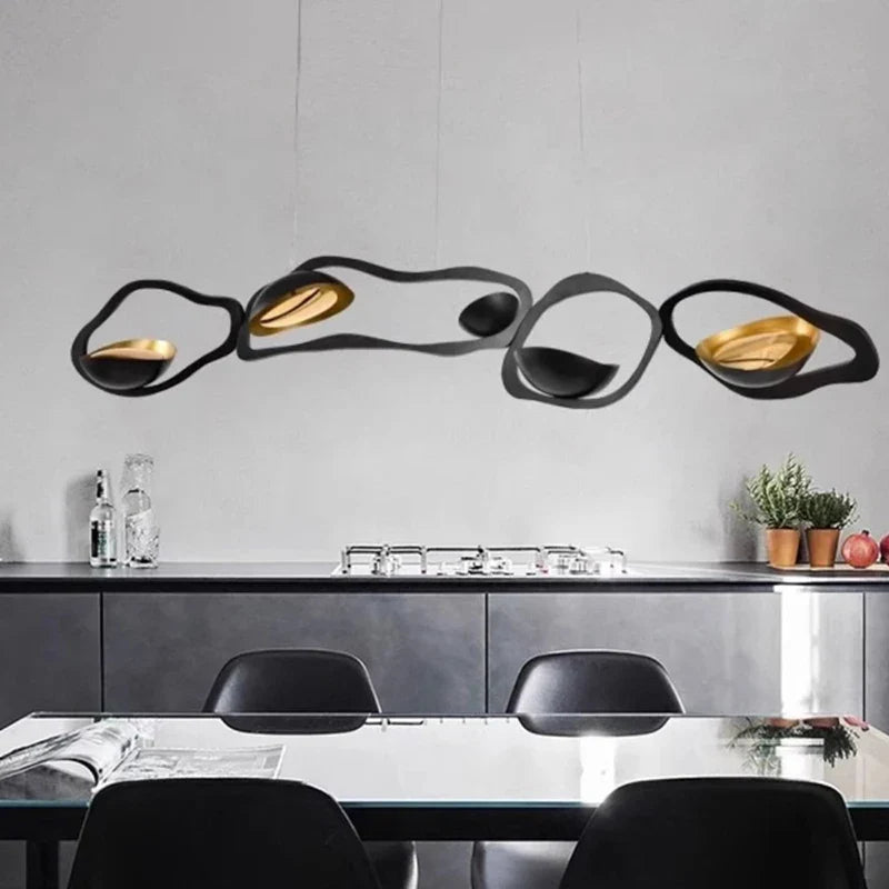 Silver Modern Pendant Light 200cm Dimmable