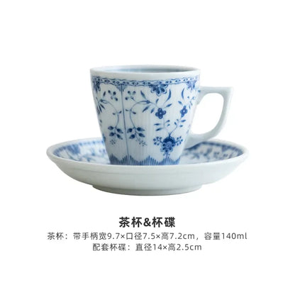 DecorBites™ Blue-and-White Ceramic Dining Set