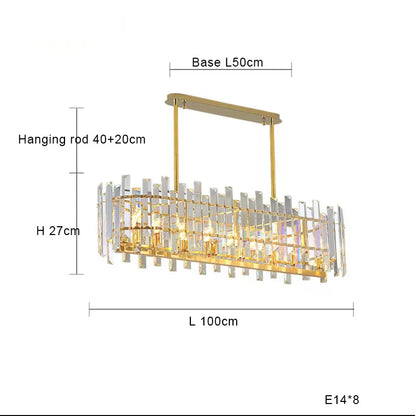 DecorBites™ Crystal Round Chandelier Gold LED Modern Lustres for Living Room