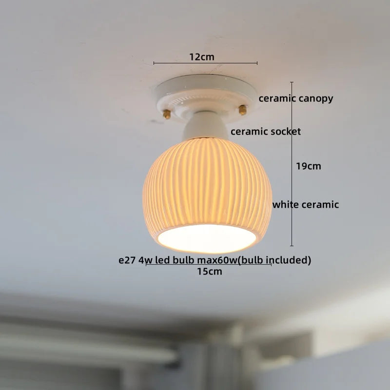 Glass Copper Ceiling Light