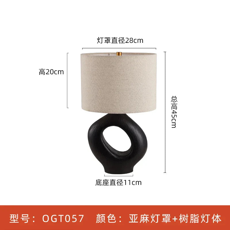 Lámpara de Mesa Japonesa Wabisabi™ E27 para Decoración de Iluminación en Sala de Estar y Dormitorio Decorbites