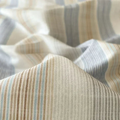 DecorBites™ Grid Printed Cotton Fitted Sheet Set - Double-Sided Mix Color Quilt Cover