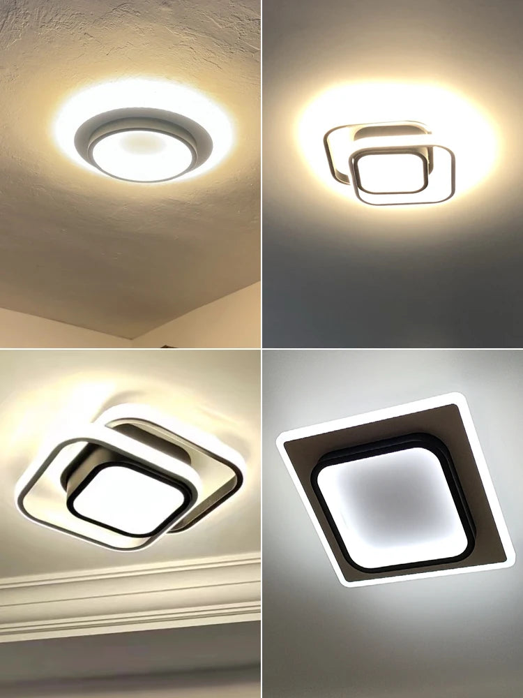 Modern LED Chandelier Lights For  Corridor Home Entrance Balcony Lighting  Round Square Lamps Decorative Fixtures Dropshipping