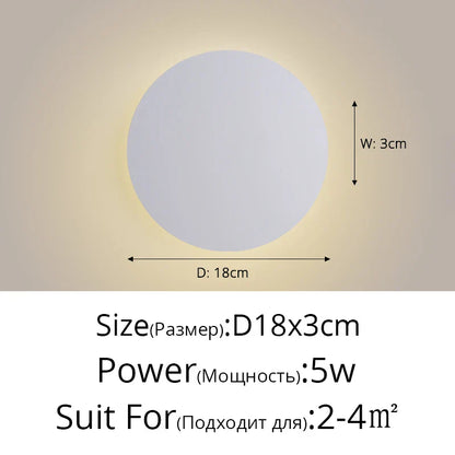 DecorBites™ LED Round Touch Wall Lamps for Bedroom & Aisle Decor