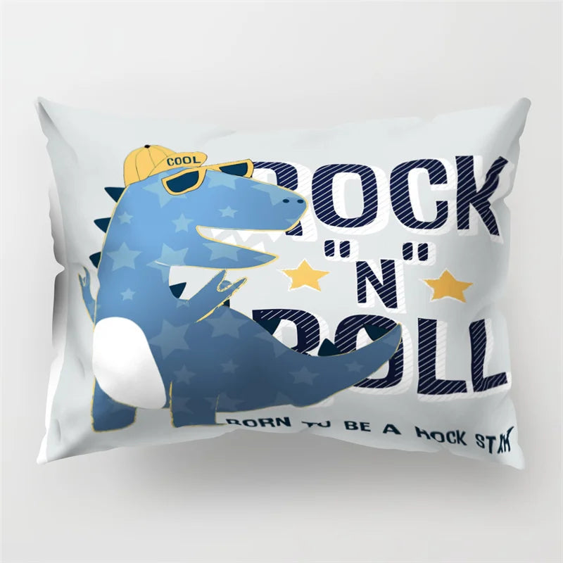 DecorBites™ Cartoon Dinosaur Pillowcase for Home Decor and Kids Bedroom