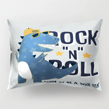 DecorBites™ Cartoon Dinosaur Pillowcase for Home Decor and Kids Bedroom