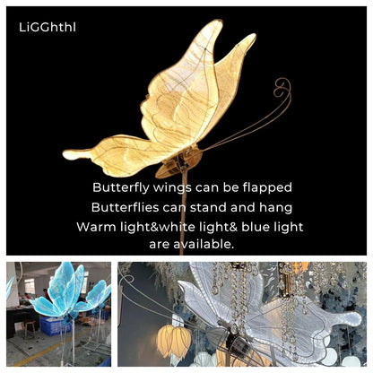 Lámparas colgantes de encaje con forma de alas de mariposa LED DecorBites™ para decoración romántica e iluminación de fiestas