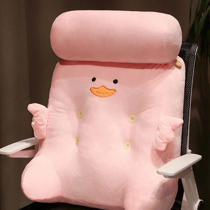 DecorBites™ Dumb Duck Square Back Cushion: Comfortable Support for Cervical Spine