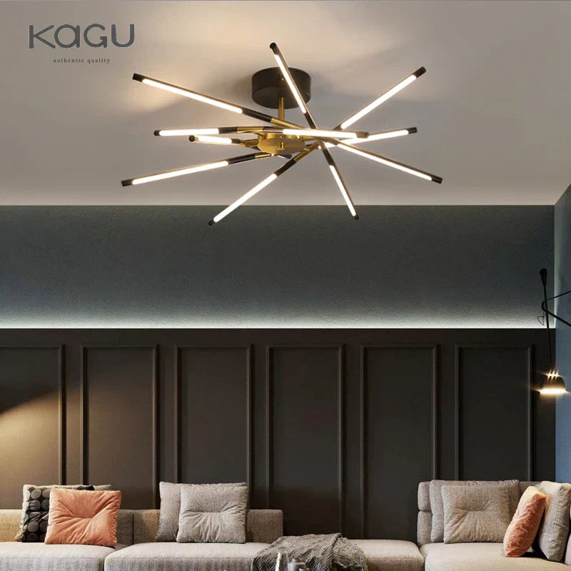 DecorBites™ Black LED Ceiling Chandelier for Nordic Modern Home Decor