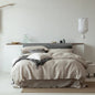 Decobites 100% Linen Bedding Set - Vintage Wabi-Sabi Style Home Textiles