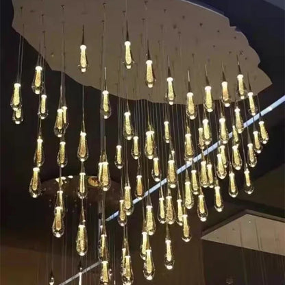DecorBites™ Crystal LED Chandelier: Modern Art Pendant Light for Restaurant, Bar, Staircase & Loft