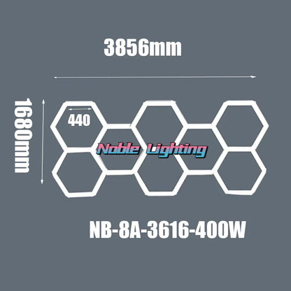 DecorBites™ 6500K LED Hexagrid System for Workshop, Gym, Studio - 2 Year Warranty