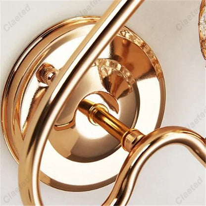 DecorBites™ Crystal Wall Lamp Sconce, Retro Industrial Style Fixture for Home Living Room Bedroom