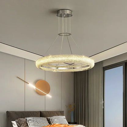 DecorBites™ Elegant Chrome Crystal Chandelier for Dining Room Living Room Bedroom Hallway