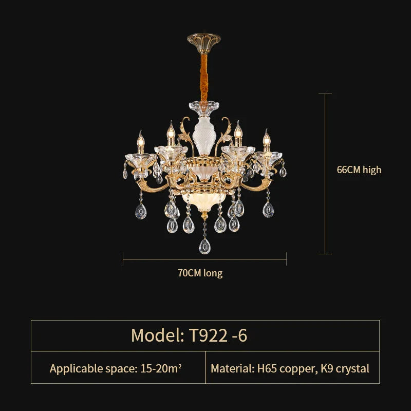 DecorBites™ Elegant Crystal Chandelier for Living Room, Dining Room, and Bedroom