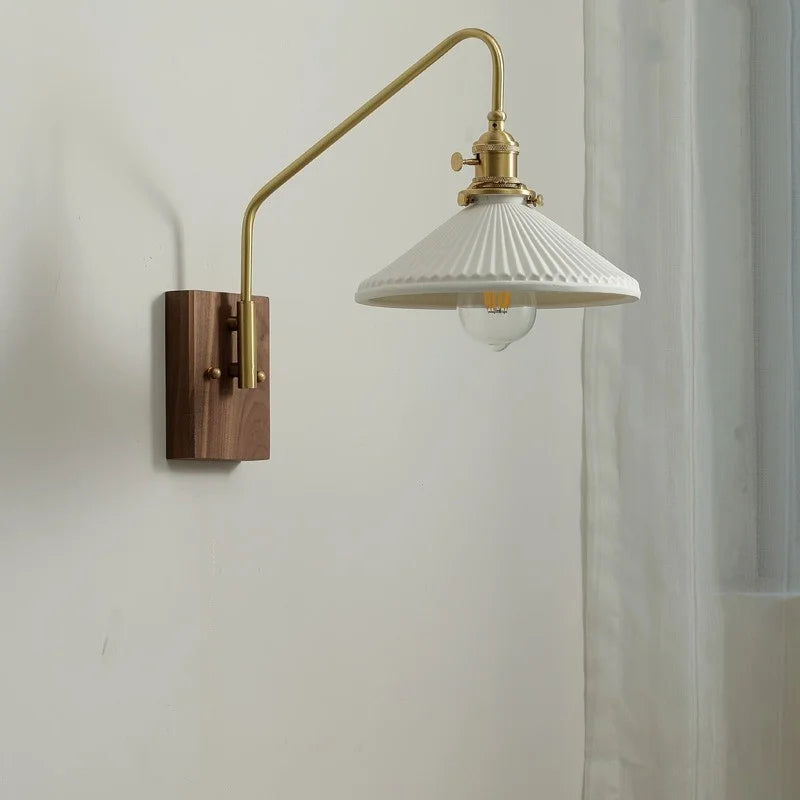 DecorBites™ Copper Ceramic LED Wall Lamps Modern Style for Bedroom Living Room Bar