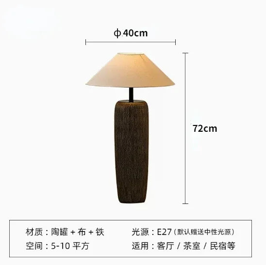 DecorBites™ Ceramic Wabi Sabi Antique Japanese Floor Lamp for Living Room