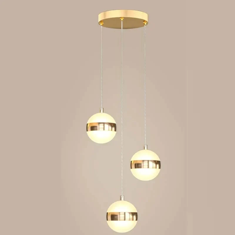 Decorbites™ Candelabro de Acrílico Dorado - Iluminación LED Moderna para Escaleras